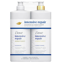 将图片加载到图库查看器，Dove Intensive Repair Damage Therapy Shampoo &amp; Conditioner Set, 33.8 fl oz
