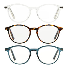 将图片加载到图库查看器，Design Optics by Foster Grant Classic Plastic Round Reading Glasses, 3-pack
