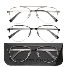 将图片加载到图库查看器，Design Optics by Foster Grant #760 Semi-Rim Aviator Reading Glasses, 3-pack
