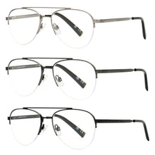 将图片加载到图库查看器，Design Optics by Foster Grant #760 Semi-Rim Aviator Reading Glasses, 3-pack
