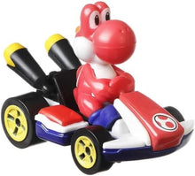 Load image into Gallery viewer, Hot Wheels Mario Kart Red Yoshi Standard Kart
