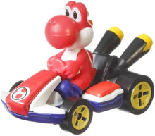 Load image into Gallery viewer, Hot Wheels Mario Kart Red Yoshi Standard Kart
