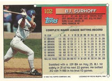 تحميل الصورة إلى عارض المعرض، 1994 Topps BJ Surhoff # 102 Milwaukee Brewers
