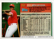 Load image into Gallery viewer, 1994 Topps Ben Rivera # 352 Philadelphia Phillies
