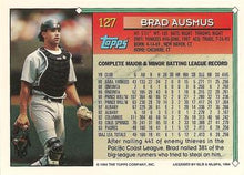 将图片加载到图库查看器，1994 Topps Brad Ausmus # 127 San Diego Padres
