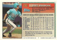 تحميل الصورة إلى عارض المعرض، 1994 Topps Bret Barberie # 132 Florida Marlins
