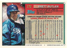 将图片加载到图库查看器，1994 Topps Brett Butler # 172 Los Angeles Dodgers
