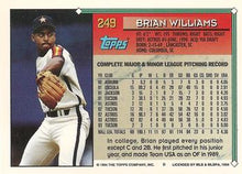 将图片加载到图库查看器，1994 Topps Brian Williams # 249 Houston Astros
