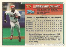 Load image into Gallery viewer, 1994 Topps Bernard Gilkey # 377 St. Louis Cardinals
