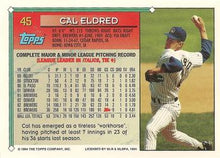 将图片加载到图库查看器，1994 Topps Cal Eldred # 45 Milwaukee Brewers
