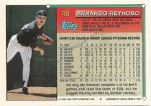 将图片加载到图库查看器，1994 Topps Armando Reynoso # 49 Colorado Rockies
