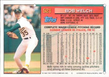 Load image into Gallery viewer, 1994 Topps Bob Welch # 521 Oakland Athletics
