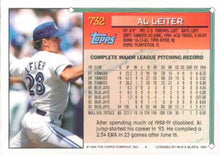 Load image into Gallery viewer, 1994 Topps Al Leiter # 732 Toronto Blue Jays
