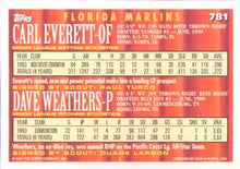 Load image into Gallery viewer, 1994 Topps Carl Everett / Dave Weathers CA # 781 Florida Marlins
