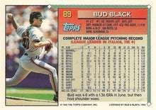 将图片加载到图库查看器，1994 Topps Bud Black # 89 San Francisco Giants
