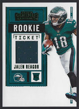Load image into Gallery viewer, 2020 Panini Contenders Jalen Reagor Green Rookie Ticket Jersey Patch RSV-JRE
