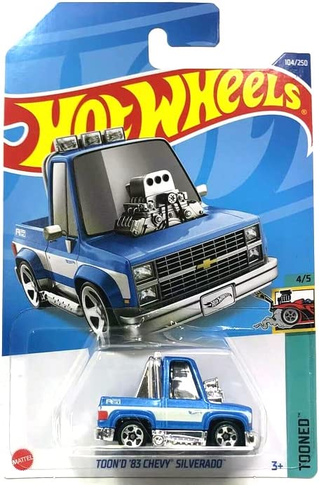 Hot Wheels Toon'd '83 Chevy Silverado LIGHT Blue HW Hot Trucks 1/10 93/250