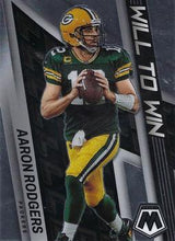 Load image into Gallery viewer, 2022 Panini Mosaic Will To Win Green Mosaic Aaron Rodgers #WW-1 ISA 10 GEM Mint
