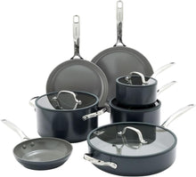 Load image into Gallery viewer, Eras Ceramic Non-Stick 11-piece Cookware Set GreenPan - bLACK
