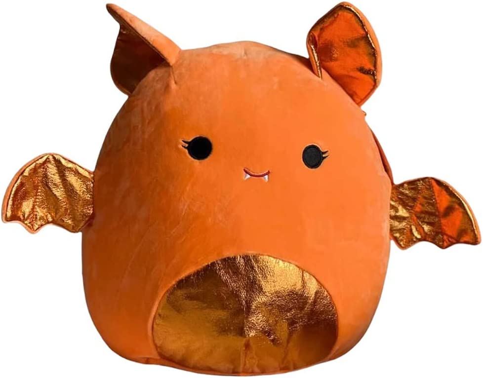 دمية Squishmallows Tangie the Orange Bat مقاس 12 بوصة من مجموعة Halloween لعام 2021 محشوة من القطيفة