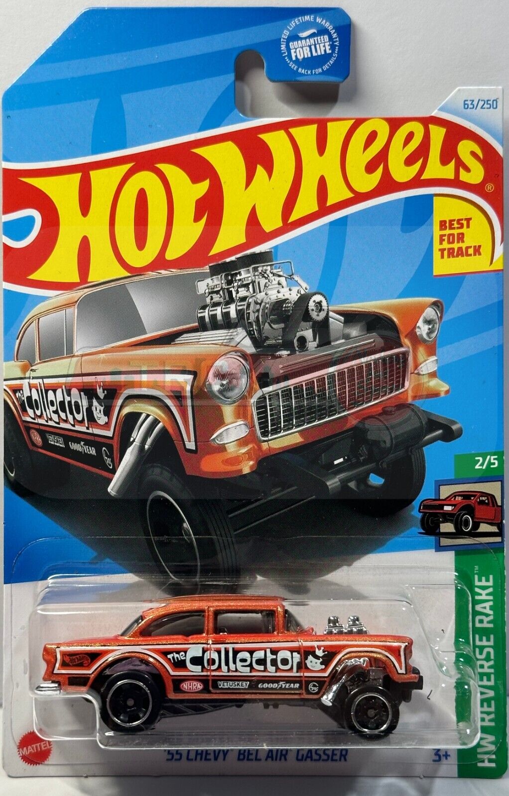 2024 Hot Wheels '55 Chevy Bel Air Gasser HW Reverse Rake 2/5 , 63/250