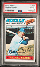 Load image into Gallery viewer, 1977 Topps George Brett #580 Kansas City Royals PSA 8 NM-MT
