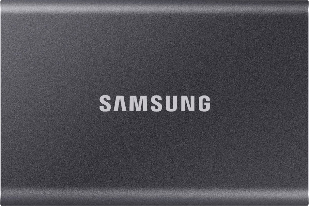 Samsung - T7 500GB External USB 3.2 Gen 2 Portable SSD with Hardware Encryption - Titan Gray