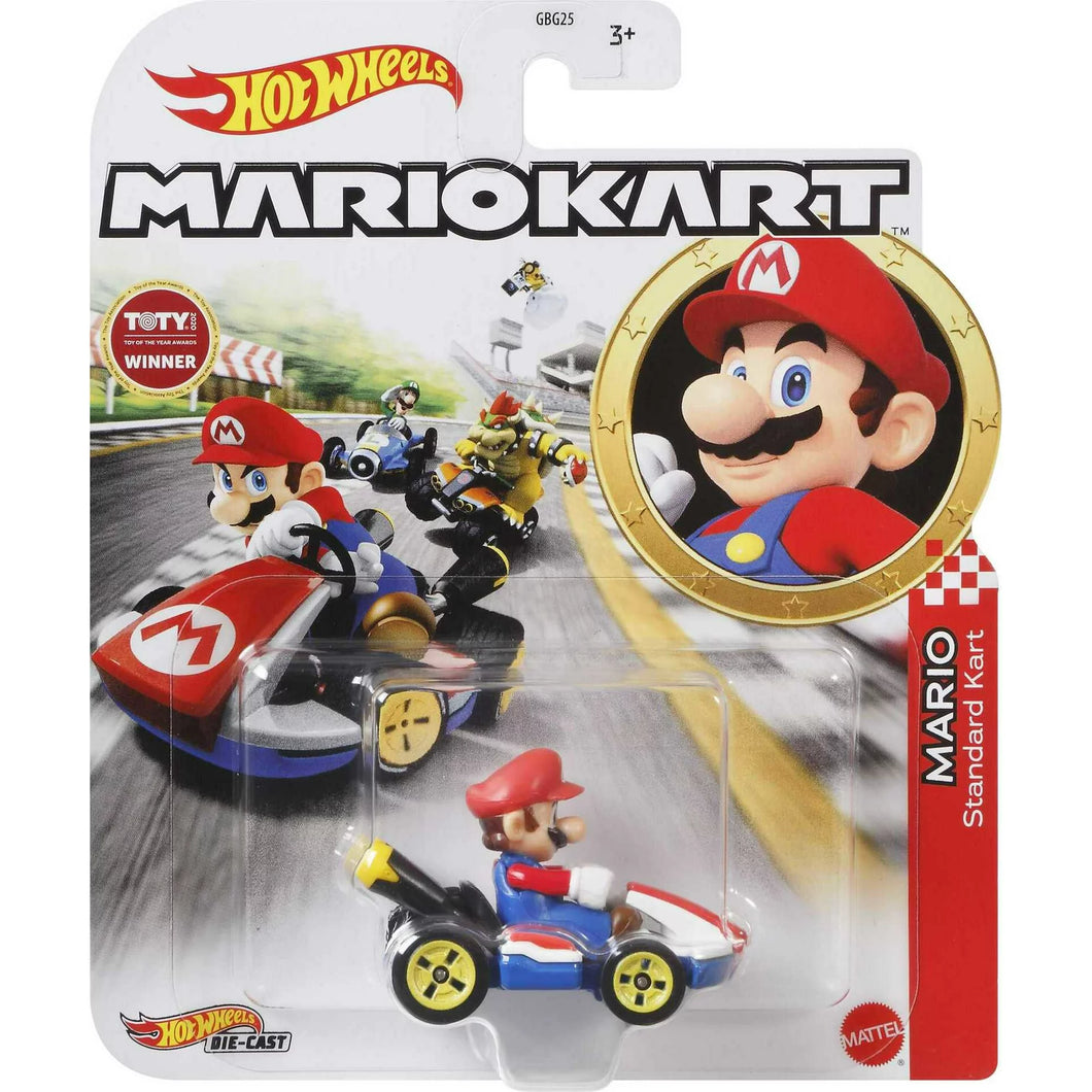 Hot Wheels Mario Kart Mario, Standard Kart Vehicle - walk-of-famesports