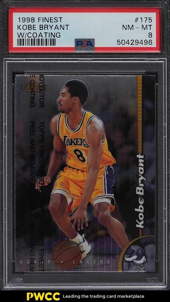 Kobe Bryant 1998-99 Topps Finest #175 PSA 8 NM-MT LA Lakers HOF Legend