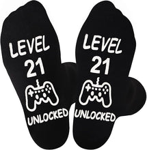 将图片加载到图库查看器，Jeasona Gaming Birthday Socks for 21 Year Old
