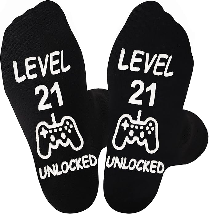 Jeasona Gaming Birthday Socks for 21 Year Old