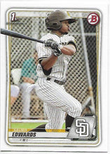 Load image into Gallery viewer, 2020 Bowman Prospects Xavier Edwards BP-10 San Diego Padres
