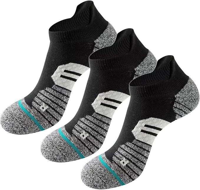 Coolmax Compression Running No Show Ankle Sock AntiBlister Athletic Cushioned Support gym Socks Medium
