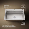 KOHLER Prologue Drop-in or undermount 33-in x 22-in Stainless steel Single bowl 18 -Gauge Workstation Kitchen Sink with Drainboard