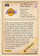 Load image into Gallery viewer, 2012 Panini Anthology Kobe Bryant  #92 Los Angeles Lakers
