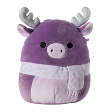 Load image into Gallery viewer, SquisHmallows Markina the Moose Wearing Scarf 7.5&quot; 2023 First To Market Christmas Collection Stuffed Plush
