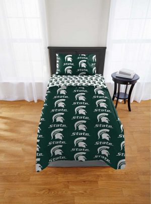 Michigan State Spartan Rotary Twin Bed In Bags