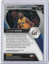 Load image into Gallery viewer, 2021 Panini Prizm Draft Picks Silver Prizm JAYLEN BROWN #79 California Golden Bears
