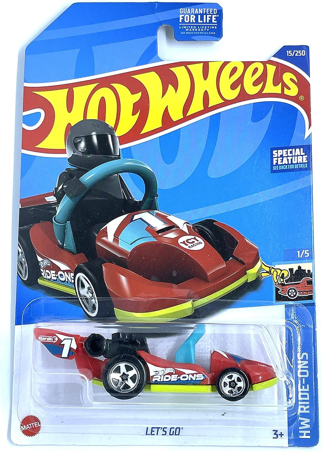 Hot Wheels Let's GO HW Ride-Ons 1/5 15/250 - Assorted