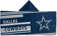 Load image into Gallery viewer, Dallas Cowboys Juvy Hooded Towel 22&quot;x51&quot;
