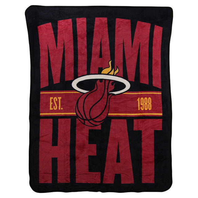 Miami Heat Micro Raschel Throw Blanket 46