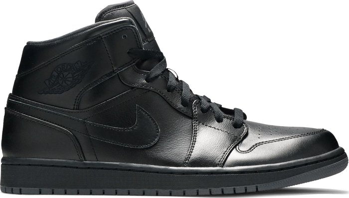 (2015) Nike Jordan 1 Mid Triple Black New Size 7.5M
