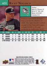 Load image into Gallery viewer, 2009 Upper Deck Ricky Nolasco #651 Miami Marlins
