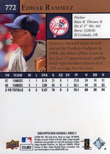 Load image into Gallery viewer, 2009 Upper Deck Edwar Ramirez #772 New York Yankees
