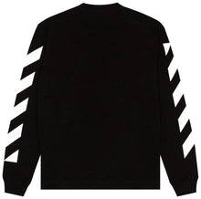 将图片加载到图库查看器，OFF-WHITE Diagonal Helvetica Long Sleeve T-Shirt Black/White Size Medium
