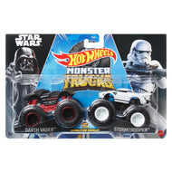 Hot Wheels Monster Trucks Star Wars Darth Vader Vs. Stormtrooper 1:64 Scale Demolition Doubles 2-Pack