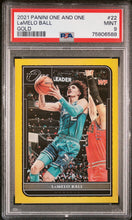 Load image into Gallery viewer, 2021 PANINI ONE AND ONE #22 LaMelo Ball Gold #/10 Psa 9 Mint Pop 1
