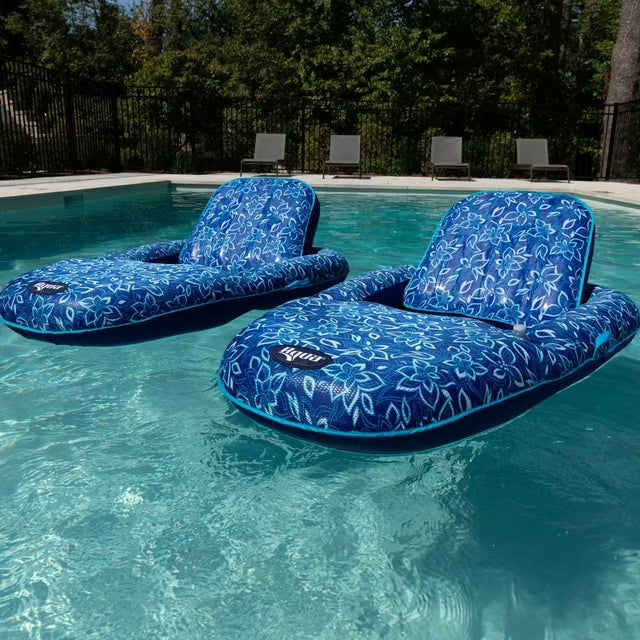 Aqua Luxury Pool Lounger, 2 Pack - Open Box