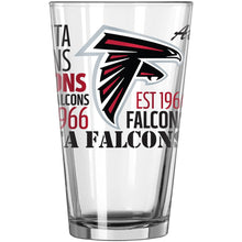 Load image into Gallery viewer, NFL Teams 16 oz Pint Glass - Assorted Team &amp; Style Choose your
