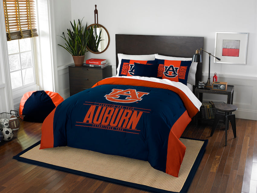 Auburn Tigers Hexagon Queen Comforter Set